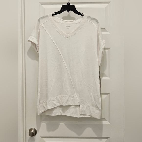 Calvin Klein Performance SS V-Neck Top with Hi-Lo Hem, NWT, Size 2X - Picture 2 of 7